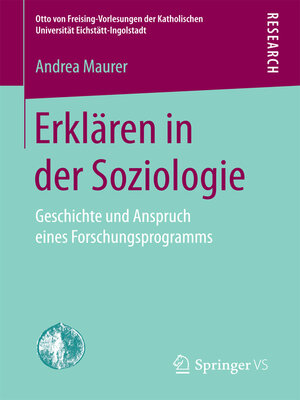 cover image of Erklären in der Soziologie